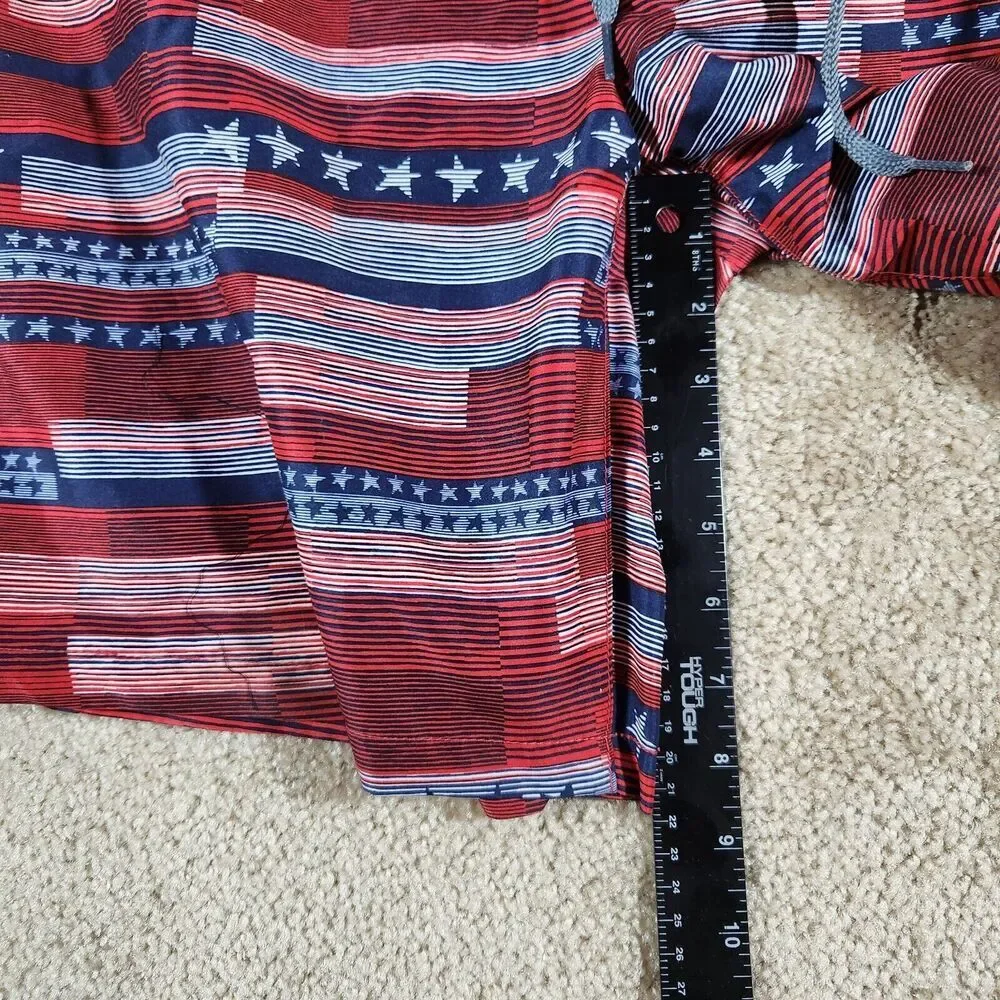 Speedo Swim Trunks Red White And Blue Board Shorts Mesh Lining Size L